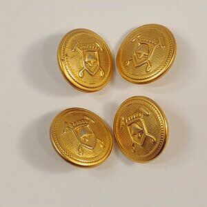 Lauren Ralph Lauren blazer cuff buttons x4 shield polo helmet gold replacement